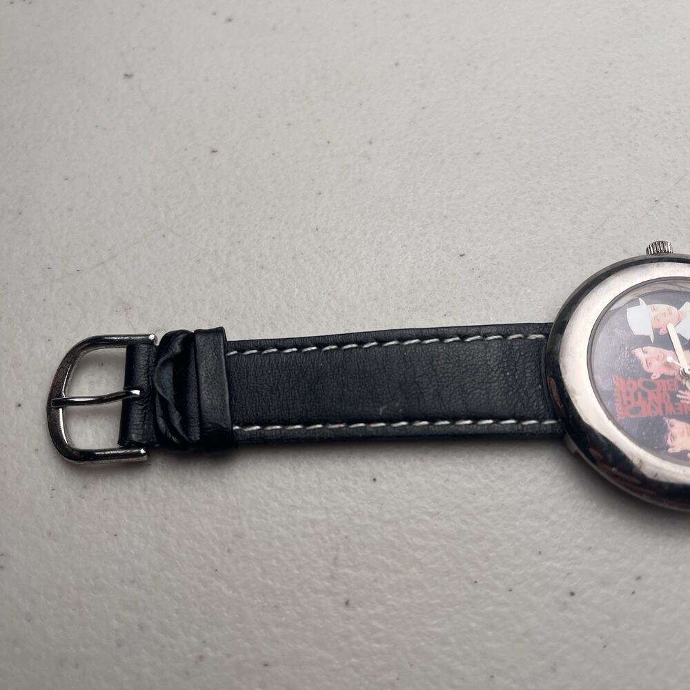 New Kids On the Block Watch Leather Strap Jacques Farel NKOTB Needs Battery 90s - Picture 12 of 16